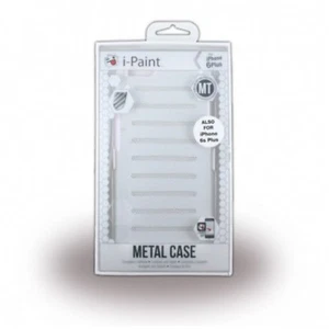 ITALIAN DESIGN i-PAINT METAL CASE HARDCOVER iPHONE 6, 6S PLUS WHITE RRP£20#G - Picture 1 of 3