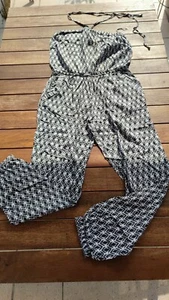 Damen Overall Jumpsuit Einteiler Anzug Gummizug Bandeau Neckholder Gr. 40 - Bild 1 von 8