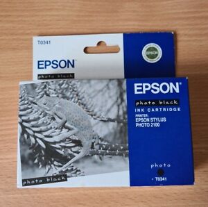 Genuine Original Epson T0341 Ink Cartridge Photo Black Brand New Stylus 2100