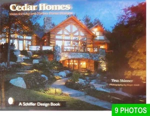 Log Cabins Design Ideas Cedar Homes 360 Pict Interior Exterior 2004 book HC DJ - Picture 1 of 9