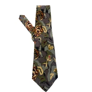 VTG PERRY ELLIS Handmade Tie Multi-Colored Italian Silk. Made in USA. - Picture 1 of 5