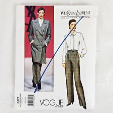 New Listing1990s Yves St Laurent Vogue Sewing Pattern 2477, 14 16 18, Vintage Jacket Pants