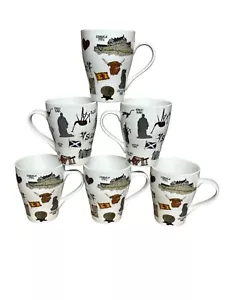 6x Schottland Wahrzeichen Tasse Souvenir Geschenk groß Kaffeetasse Edinburgh Highland Kuh - Bild 1 von 6