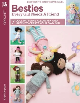 Crochet Pattern Book BESTIES ~ 7 Plush Dolls & Outfits ~ Best Friends - Image 1 of 4
