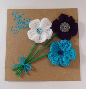HANDMADE & UNIQUE - Get Well Soon Card - Picture 1 of 2