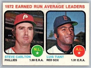 1973 Topps - League Leaders Steve Carlton, Luis Tiant #65 - Bild 1 von 2