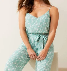 Mia Lucce Women's Size L - 14 Summer Jumpsuit, Green Floral Print, BNWT RRP $80 - Picture 1 of 4