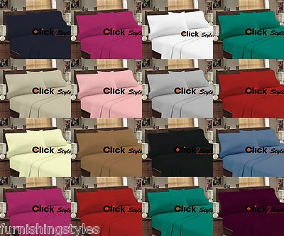 Extra Deep Fitted Sheet Non Iron 16" 40cm Depth Polycotton Easy care Fabric