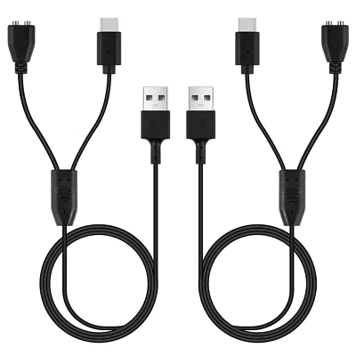 MACCLENNY Pack of 2 Charger Cord Replacement for Jugbow/Delupet/Yawpet Training Collar, 2-