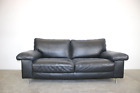 Klassisch Moderne Couch von Rolf Benz Leder Schwarz Freisteller Sofa Designer