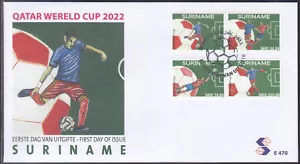 Surinam - Suriname Issue FDC 2022 (470) Football - Soccer - Picture 1 of 1