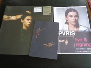 PVRIS EVERGREEN BRAND NEW SEALED SILVER LP ,LARGE SIGNED CARD AND EVENT POSTER - Picture 1 of 3