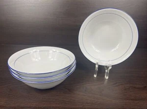 4 schöne Seltmann Weiden Bavaria Regenbogenblau 6 1/4"" Müslisuppe Salatschalen - Bild 1 von 10
