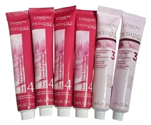 L'Oréal Paris Excellence Creme Conditioning Treatment #3 Hair Tubes LOT OF 6 - Picture 1 of 11