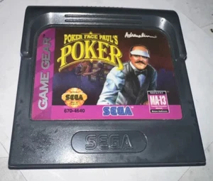 Vintage Poker Face Paul's Video Game Cartridge Only Sega Game Gear Casino Cards - Picture 1 of 5