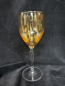 "Copas de vino LRE Eslovaquia oro melocotón brillo copa de agua excelente 8 3/4""" - Imagen 1 de 4
