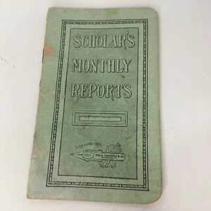 Antique Report Card 1912 School Compulsory Educational History Scholars Monthly - Picture 1 of 6