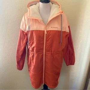 Columbia Flash Challenger Long Line Mantel Sherpa gefüttert Coral Peach Blossom: L - Bild 1 von 12