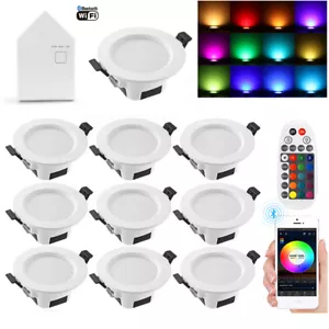 1-20 Stück 5W Bluetooth RGBW LED Panel Einbaustrahler Einbau Deckenleuchte Spot - Bild 1 von 26