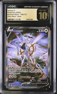 CGC Pristine 10 Arceus V 166/172 Alternate Art Brilliant Stars Pokémon Card - Image 1 of 2