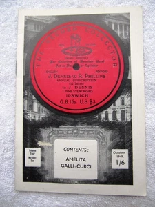 The RECORD COLLECTOR Magazine Oct 1949 Vol 4 10 Amelita Galli-Curci Discography - Picture 1 of 3