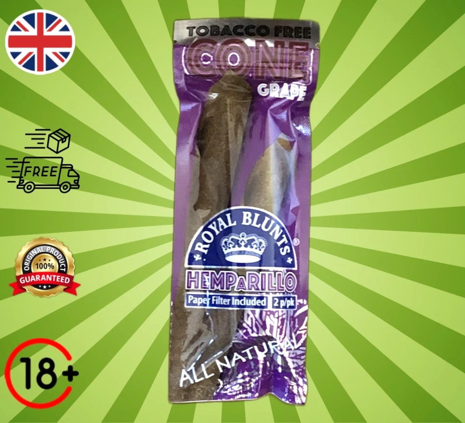 Royal Blunts | Grape | Cones | Twin Pack | Natural | Pre Roll Cones | Ready Made