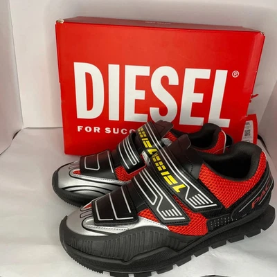 NUEVO Diesel S-Pendhio LC Y02878-P4432-H9007 Zapatillas Hombre Rojo Negro Plata EE. UU. 9 Foto 1 de 4