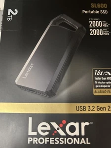 Disque SSD Lexar Professional SL600 2 To - Externe - Gris graphite - Photo 1/3