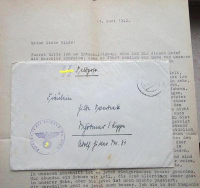 Translated Waffen SS Feldpost - Totenkopf Standarte 1942 - SS death´s head - Image 1 of 4