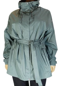 COLUMBIA ~ ¡COMO NUEVO!!~STyLiSH VERDE SALVIA RIP-STOP MUJER 3X CINTURÓN CON CAPUCHA IMPERMEABLE - Imagen 1 de 14