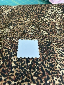 Vtg Faye Burgos Mini Jaguar Fabric Animal Print Skin Quilt Cotton 2/3Y F64 - Picture 1 of 2