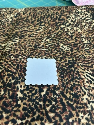 Vtg Faye Burgos Mini Jaguar Fabric Animal Print Skin Quilt Cotton 2/3Y F64 - Image 1 of 2