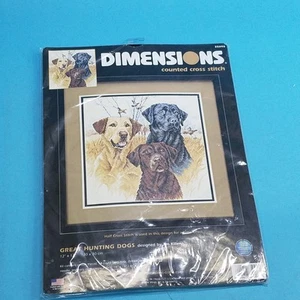 Dimensions Hunting Dogs counted cross stitch kit Labrador Retrievers 35096 - Picture 1 of 3