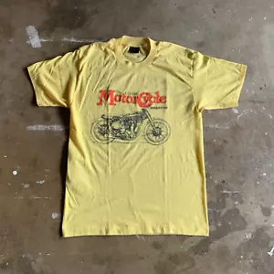 70s - 80s VINTAGE THE CLASSIC MOTORCYCLE MAGAZINE T-SHIRT SZ S HARLEY DAVIDSON - Picture 1 of 9