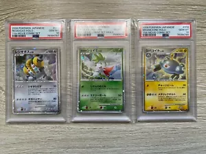 Pokémon Japanese Regigigas, Shaymin & Magnezone 11th Movie Comm. Set PSA 10 - Picture 1 of 1