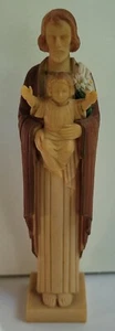 Vintage 1962 Kunststoff Josef und Jesuskind Figur - religiös - katholisch - Bild 1 von 2