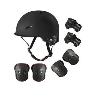 Seed Alarm Skateboard Helmet Knee Elbow Pads Wrist Guards Set - Large - Picture 1 of 8