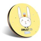 1 x Round 12cm Coaster - Collest Kid Ever Kids Bunny Rabbit #14777
