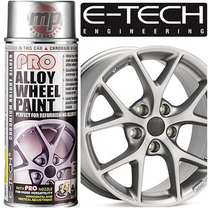 E-Tech PRO Alloy Wheel Refurbish & Refresh Spray Paint - Chromium Bright Silver - Picture 1 of 5