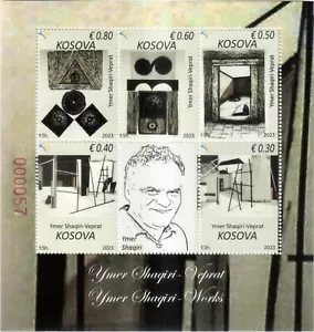 Kosovo Stamps 2023. Ymer Shaqiri: Art, picture, graphic. Set Souvenir Sheet MNH - Picture 1 of 1