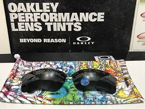Oakley Flak Jacket 1.0 XLJ Black Iridium Polarized lens set - NWD Lone Scratch - Picture 1 of 11