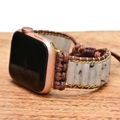 Natural Stone Watch Band Strap for Apple Watch Series 10 9 8 7 6 5 42/44/45/49mm - Image 1 of 4