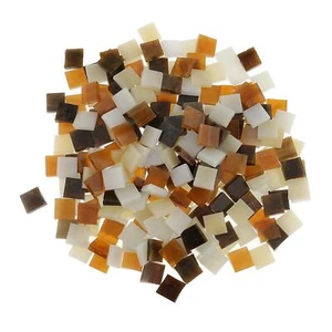 250 pcs Vitreous Glass Mosaic Tiles for Arts DIY Crafts Brown - Picture 1 of 12