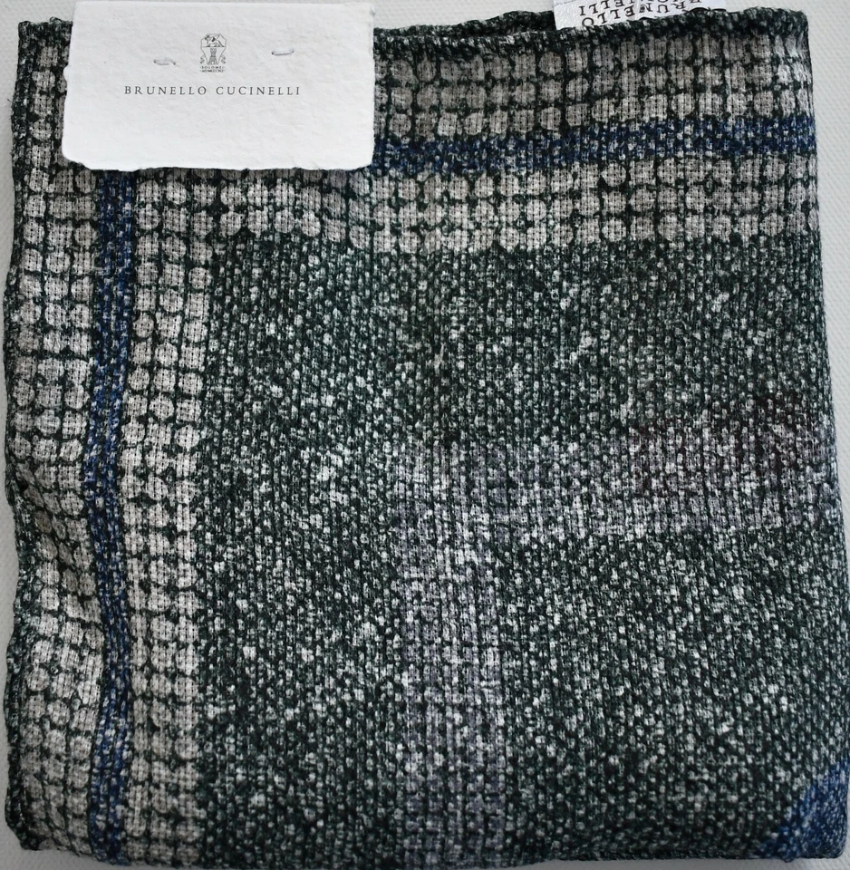 Pañuelo cuadrado de bolsillo BRUNELLO CUCINELLI NUEVO CON ETIQUETAS auténtico Foto 1 de 4