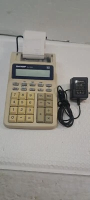 Sharp EL-1701C Printing Calculator with power cord - Image 1 of 4