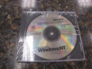 Vintage Microsoft WindowsNT CD-ROM Service Pack 4 - New Sealed - MF50 - Photo 1/3
