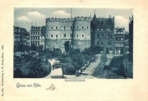 Germany Gruss aus Köln Hahnentor Cologne Vintage Postcard B98 - Picture 1 of 2