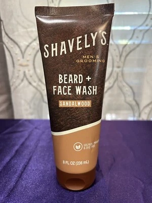 Brand New Shavely's Men’s Grooming Beard and Face Wash 8 Fl Oz Sandalwood - Image 1 of 4