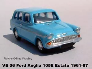 00/4mm 1:76 R Parker Ve 06 Ford Anglia Estate Car 1961 - 67 "sin pintar" - Imagen 1 de 4