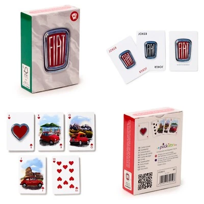 Classic Fiat 500 Theme - New Sealed Pack of Standard Playing Cards 52 Deck - Image 1 of 4